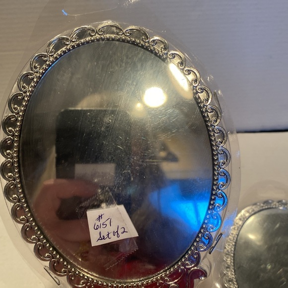 NWT Bundle of 2 Silvertone Hand Mirrors - Picture 2 of 5